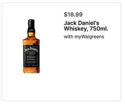 Walgreens Jack Daniel's Whiskey, 750ml offer