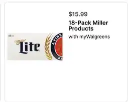 Walgreens 18-Pack Miller Products offer