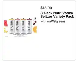 Walgreens 8-Pack Nutrl Vodka Seltzer Variety Pack with offer