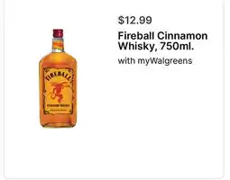 Walgreens Fireball Cinnamon Whisky, 750ml offer