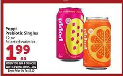 Vons Poppi Prebiotic Singles offer