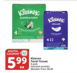 Vons Kleenex Facial Tissues offer