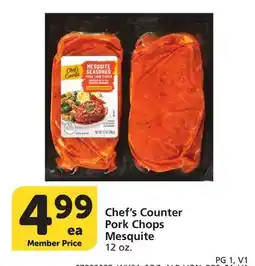 Vons Chef's Counter Pork Chops offer
