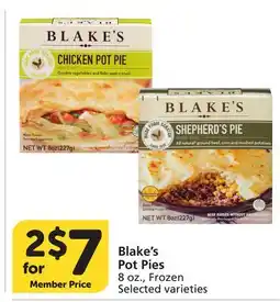 Vons Blake's Pot Pies offer