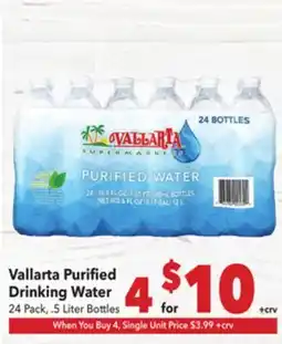 Vallarta Supermarkets Vallarta Purified Drinking Water offer