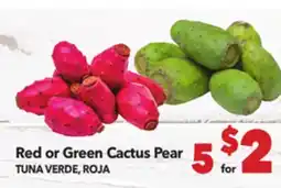 Vallarta Supermarkets Red or Green Cactus Pear / TUNA VERDE, ROJA offer