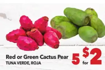 Vallarta Supermarkets Red or Green Cactus Pear / TUNA VERDE, ROJA offer