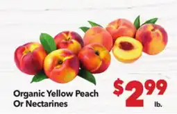 Vallarta Supermarkets Organic Yellow Peach Or Nectarines offer