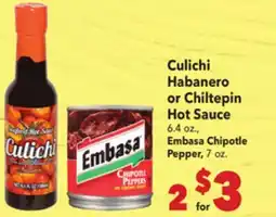 Vallarta Supermarkets Culichi Habanero or Chiltepin Hot Sauce offer