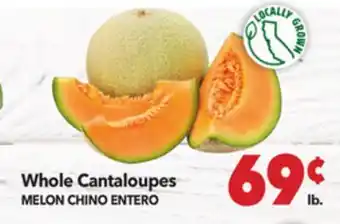 Vallarta Supermarkets Whole Cantaloupes / MELON CHINO ENTERO offer