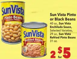 Vallarta Supermarkets Sun Vista Pinto or Black Beans offer