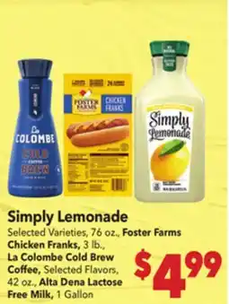 Vallarta Supermarkets Simply Lemonade offer