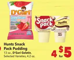 Vallarta Supermarkets Hunts Snack Pack Puddin offer