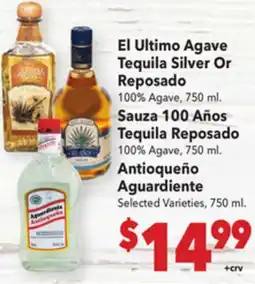 Vallarta Supermarkets El Ultimo Agave Tequila Silver Or Reposado offer