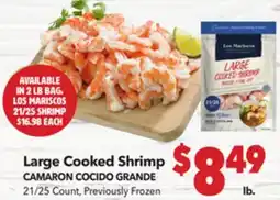 Vallarta Supermarkets Large Cooked Shrimp / CAMARON COCIDO GRANDE offer
