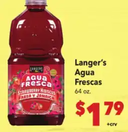 Vallarta Supermarkets Langer's Agua Frescas offer
