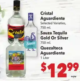 Vallarta Supermarkets Cristal Aguardiente offer