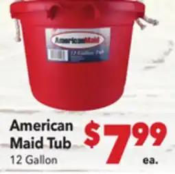 Vallarta Supermarkets American Maid Tub offer