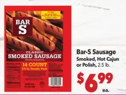 Vallarta Supermarkets Bar-S Sausage offer
