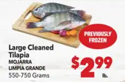 Vallarta Supermarkets Large Cleaned Tilapia / MOJARRA LIMPIA GRANDE offer