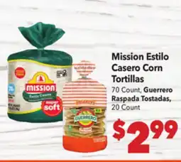 Vallarta Supermarkets Mission Estilo Casero Corn Tortillas offer