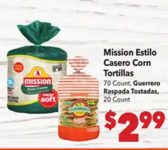 Vallarta Supermarkets Mission Estilo Casero Corn Tortillas offer