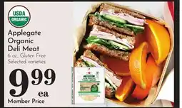 Pavilions Applegate Organic Deli Meat offer