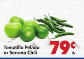 Vallarta Supermarkets Tomatillo Pelado or Serrano Chili offer