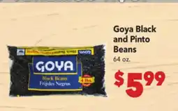 Vallarta Supermarkets Goya Black and Pinto Beans offer