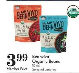 Pavilions Beanvivo Organic Beans offer