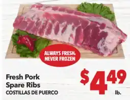 Vallarta Supermarkets Fresh Pork Spare Ribs / COSTILLAS DE PUERCO offer