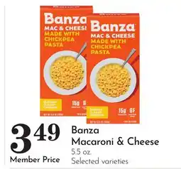 Pavilions Banza Macaroni & Cheese offer