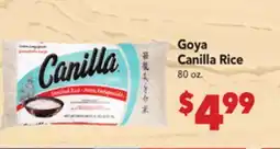 Vallarta Supermarkets Goya Canilla Rice offer
