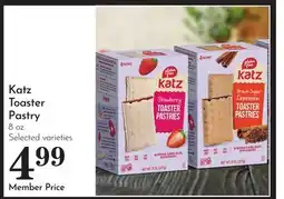 Pavilions Katz Toaster Pastry offer