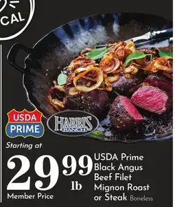 Pavilions USDA Prime Black Angus Beef Filet Mignon Roast or Steak offer