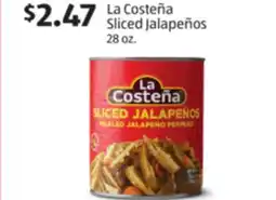 Aldi La Costeña Sliced Jalapeños offer