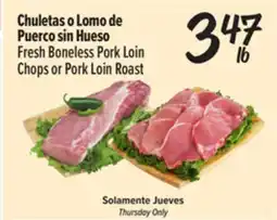 El Super Fresh Fresh Boneless Pork Loin Chops or Pork Loin Roast offer
