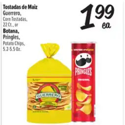 El Super Fresh Guerrero, Corn Tostadas 22, Ct., or Pringles, Potato Chips5.2-5.5,Oz offer