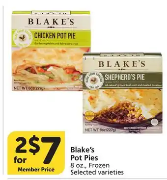 Albertsons Blake's Pot Pies offer
