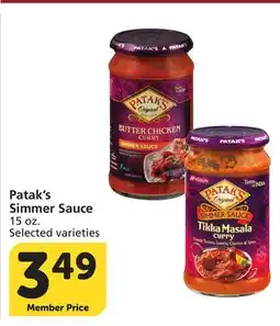 Albertsons Patak's Simmer Sauce offer