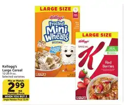 Albertsons Kellogg's Large Cereal offer