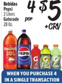 El Super Pepsi 2 Liters Gatorade 28 Oz offer