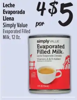 El Super Simply Value Evaporated Filled Milk offer