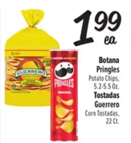 El Super Pringles Potato Chips,5.2-5.5 Oz. Guerrero Corn Tostadas,22 Ct offer