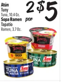 El Super Tuny Tuna, 10.4 Oz. Tapatío Ramen, 3.7 Oz offer