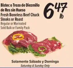 El Super Fresh Boneless Beef Chuck Steaks or Roast offer