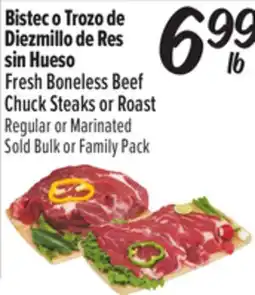 El Super Fresh Boneless Beef Chuck Steaks or Roast offer