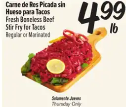 El Super Fresh Boneless Beef Stir Fry for Tacos offer
