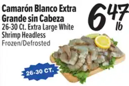 El Super 26-30 Ct. Extra Large White Shrimp Headless offer