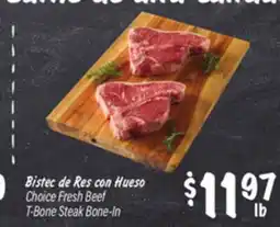 El Super Choice Fresh Beef T-Bone Steak offer
